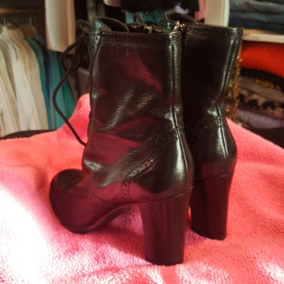 JOAN & DAVID ♡ CIRCA (C Jaggie) Soft Black Italian Leather Heeled Boots 5.5 - Picture 6 of 16